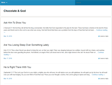 Tablet Screenshot of chocolateandgod.com